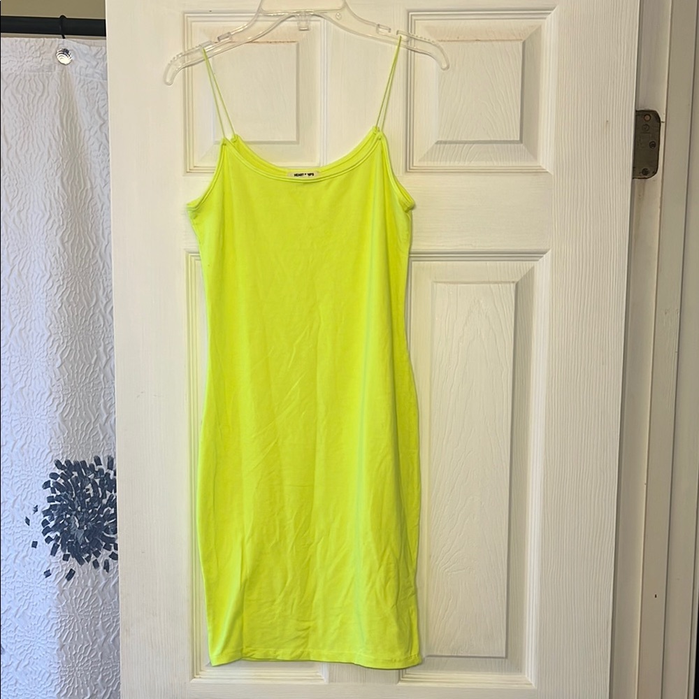 Neon Yellow Slip Dress